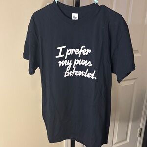 Gildan Black T-Shirt with Pun Text